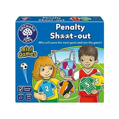 Image de Orchard Toys Penalty Shoot Out Mini Games, Travel Games for Kids to Learn Matching Pairs, Maths, Educational Game Addition, Subtraction, Football Game, Gift Boys, Girls, Age 3+