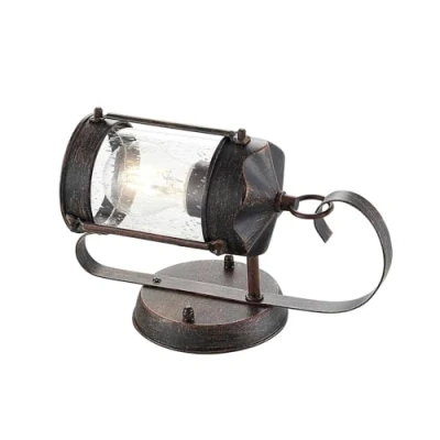 Image de Lindby Applique Exterieur Farly à intensité variable (Traditionnel) en Marron Aluminium (1 lampe,à E27), Murale Exterieur, Luminaire Lampe Jardin, Eclairage