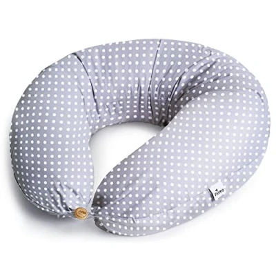 Image de Niimo Coussin de Grossesse et d&#039;allaitement XXL Housse Maternité 100% Coton, Distingué par Deux Prix en 2022, Lavable,