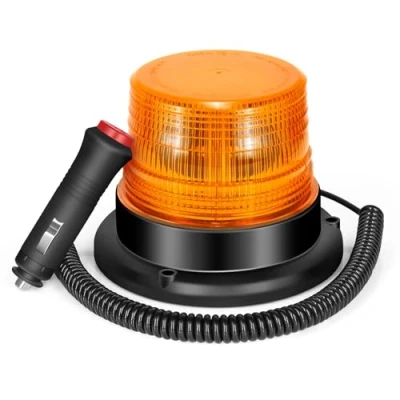 Image de Dinfu Gyrophare LED orange 12V lumière stroboscopique d&#039;urgence Attention signalement Ambre lumières pour camion véhicule strobe beacon light