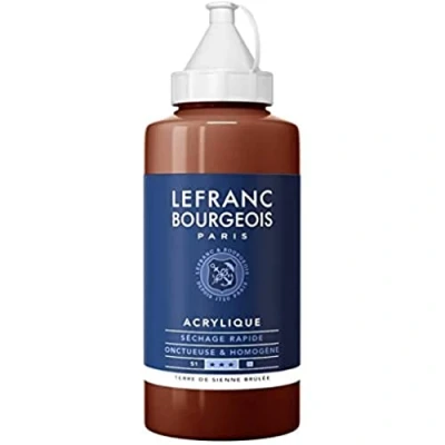 Image de Lefranc Bourgeois Acrylique Fine Bouteille 750ml Terre De Sienne Brûlée