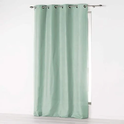Image de douceur d&#039;intérieur, Rideau à Oeillets (140 x 280 cm) Absolu Sauge, Microfibre