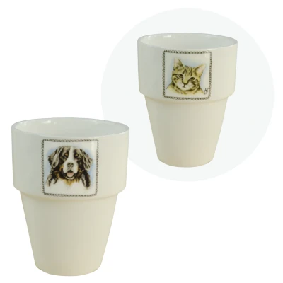 Image de Hofman Farm shop Gobelet à lait Chien Chat One Size Couleur Moins