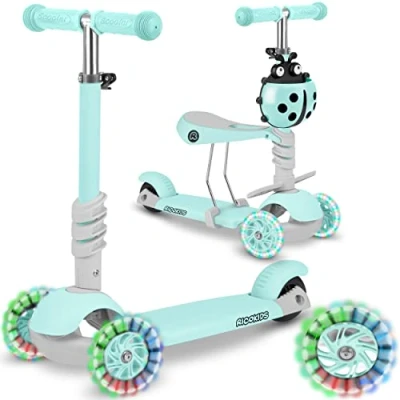 Image de Trottinette à Trois Roues pour Enfants 3 en 1 Buggy Ricokids Balance avec Siège Menthe