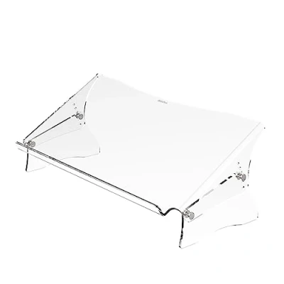Image de Dataflex Addit ErgoDoc® Support documents réglable 410 Acrylique transparent, de également adapté aux dossiers, livres, jusqu&#039;à A3, espace pour clavier, capacité 6kg