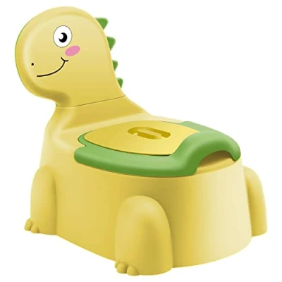 Image de Pot Bebe Toilette Enfant pour Garcon Bébé Petit WC Toilettes Fauteuil Apprentissage Proprete Enfants Fille Pipi Chambre Pots Siege Dapprentissage Animaux Dino Chaise Couvercle Antiderapant Jaune