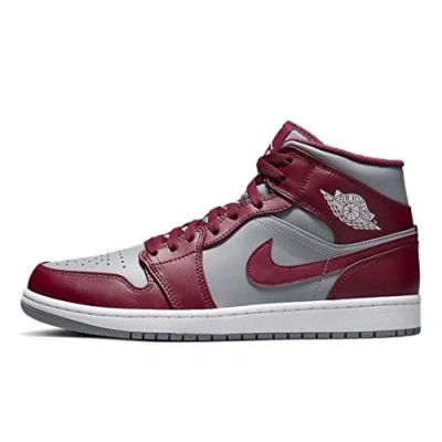 Image de Nike Air Jordan 1 Mid Chaussures Homme, Équipe rouge gris blanc, 43 EU