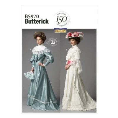 Image de Butterick Patterns B5970 Patrons Haut et Jupe pour Femme Blanc Tailles 44/46/48/50/52