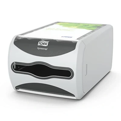 Image de Tork Xpressnap Distributeur de Serviettes comptoir gris clair N4, gamme Signature, 14,5 cm x 19,1 30,7 cm, 272513