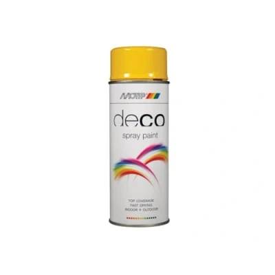 Image de Bombe peinture jaune soleil brillant Motip 400ml