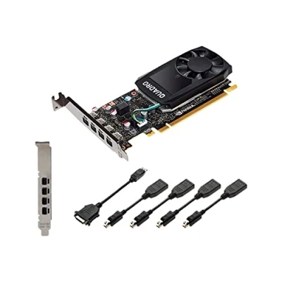 Image de PNY VCQP1000V2 SB carte graphique NVIDIA Quadro P1000 V2 4 Go GDDR5 Neuf