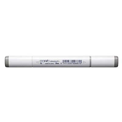 Image de COPIC Sketch T 6, Toner Gray No. Twin Marker avec une pointe moyenne et pinceau