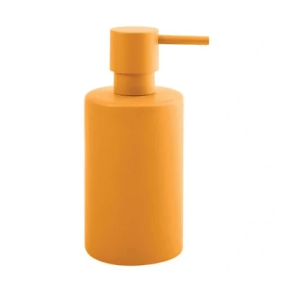 Image de Spirella Distributeur de Savon Tube avec Pompe en Acier Inoxydable Liquide Porcelaine 300 ML Durable et Robuste Jaune Mat