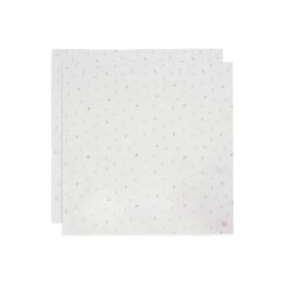 Image de Jollein Lot de 2 langes en mousseline pour bébé 115 x cm 100% coton Lingettes Certifiées Oeko Tex