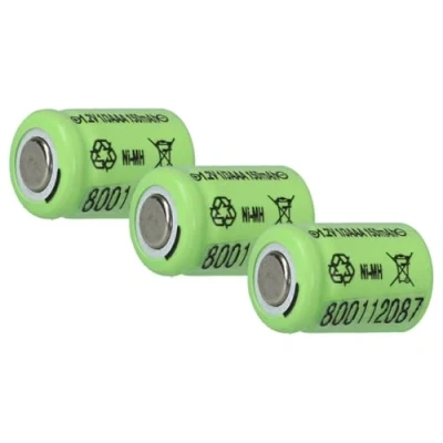 Image de vhbw 3 x Pile Ni MH 1/3 AAA, Cellule Brute, Industrielle 150mAh (1.2V) pour Utilisation dans Les Batteries de modélisme, etc.