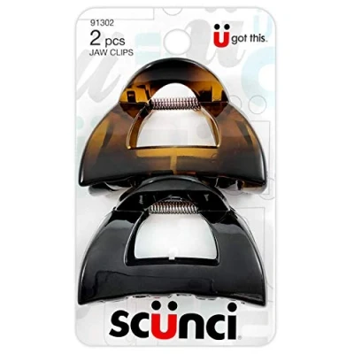 Image de Scunci Lot de 2 pinces à mâchoire d&#039;embrayage sans effort