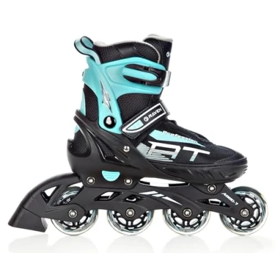 Image de Roller en Ligne RAVEN Profession Pointure Ajustable Noir/Menthe Taille 38 42 (25cm 27,5cm) Réglable Mixte