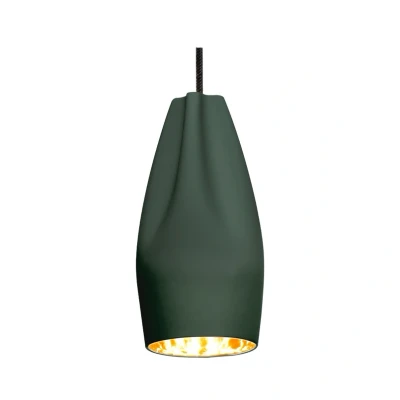 Image de Marset Pleat Box 13 LED Suspension Sombre Vert/Or