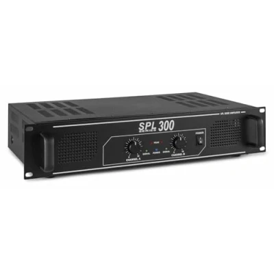 Image de SkyTec 2x 150 Watts DJ PA Amplificateur SPL300, Puissance Max 300 Watts, Utilisation Mobile, Montage en Rack 19&quot;, Installation Moyenne, Lecteur CD, DVD, Sonorisation Professionnelle, Noir