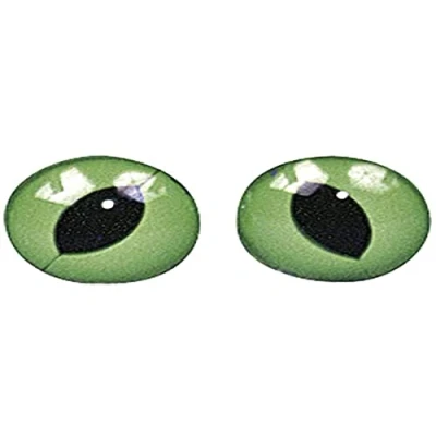 Image de Rayher yeux de chat, en plastique à coudre ø 10 mm 10pcs vert/noir, 8902700