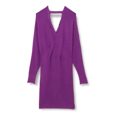 Image de Trendyol Robe Grande Taille Violet Double Poitrine, XL Femme