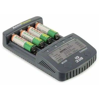 Image de AccuPower IQ série Chargeur High End pour 18650 avec écran, Fonction de décharge, Mesure la capacité, système sécurité