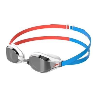Image de Speedo Unisex Fastskin Speedsocket 2 Swimming Goggles Competitive Racing Anti Fog Leak, Siren Red/Picton Blue, One Size