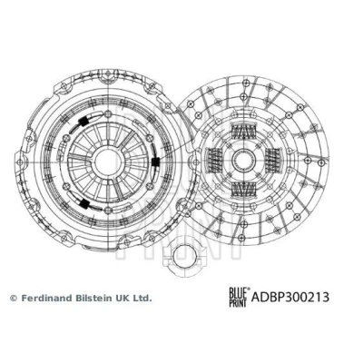 Image de BLUE PRINT ADBP300213 Kit d&#039;Embrayage à trois pièces avec graisse synthétique 260mm MAZDA: CX 5 I, 6 Berline