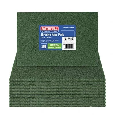 Image de Faithfull AHPGREEN Lot de 10 coussinets à usage général Vert 230 x 150 mm