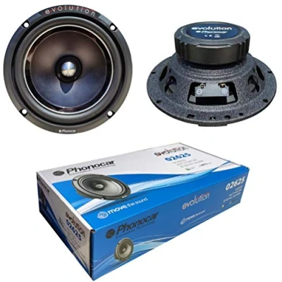 Image de 2 PHONOCAR 02625 Haut parleurs Mid Bass woofer 16,50 cm 165 mm 6,5&quot; 140 Watt rms 280 Max impédance 4 ohm 92 DB spl Portes de Voiture, la Paire