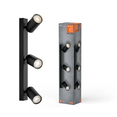 Image de Spot LEDVANCE OCTAGON Noir 3 x 3,4W GU10 690lm 2700K Intérieur
