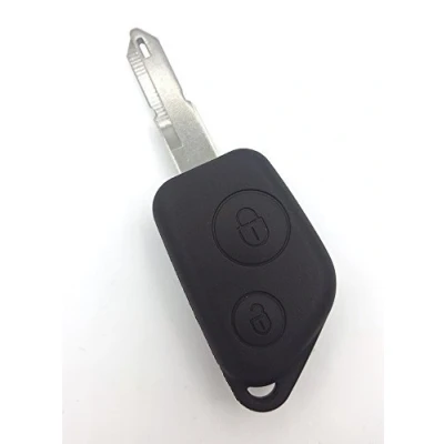Image de Clé Plip Compatible avec Peugeot 106 206 306 205 307 405 406 2 Boutons Lame Trou @Pro