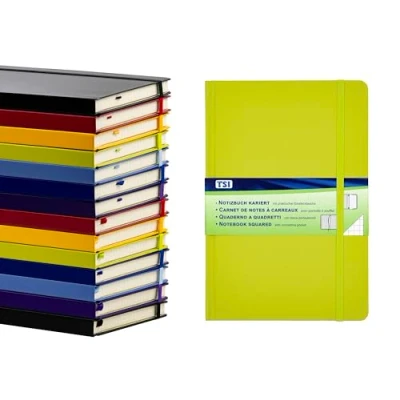 Image de TSI Cahier A5, couleur vert, quadrillé de 192 pages, art. 63555 GN