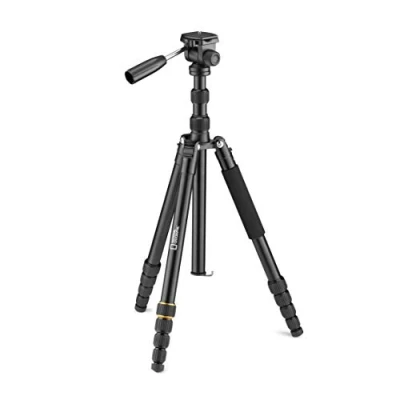 Image de National Geographic Kit Trépied Vidéo de Voyage avec Monopode, 5 Sections en Aluminium, Charge Max 6 kg, Bagues Serrage, Rotule Ball, Sac et Plateau Rapide pour Canon, Nikon, Sony, NGTRV005T