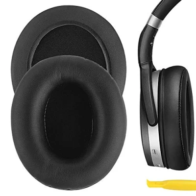 Image de Geekria Coussinets pour écouteurs Senheiser HD415, HD435, HD465, HD485, ATH PR05, T22, T44, T3 de Rechange écouteurs/Coussinets d&#039;oreille/Coussinets (Noir)