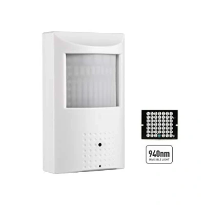 Image de Revotech PIR Pinhole Caméra IP POE, Sténopé 3,7 mm Intérieur de Sécurité 940nm Invisibles LED IR Vision Nocturne HD 3MP P2P H.265 (IPIR POE Blanc)