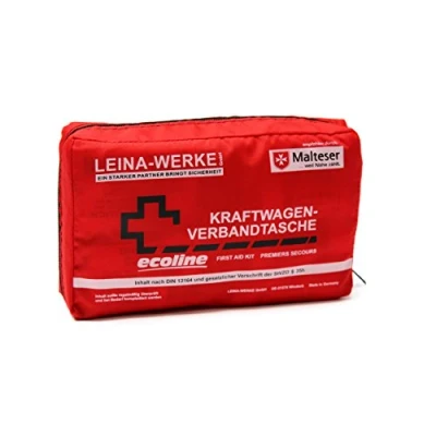 Image de Leina Werke Trousse de Secours pour Voiture 11044 Compact Ecoline avec Velcro Rouge/Noir/Blanc
