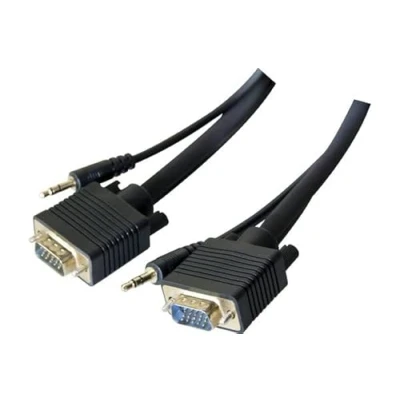 Image de Hypertec 137222 HY câble vidéo et adaptateur 5 m VGA (D Sub) + 3,5 mm Noir Neuf