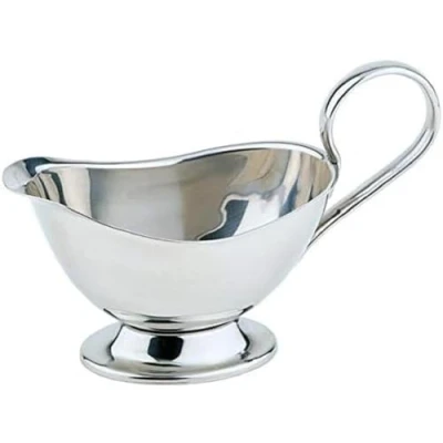 Image de APS saucière en acier inoxydable de haute qualité, repas Noël, sauce pour rôti/dessert, vaisselle, 250 ml, 16 x 7,5 cm, H : 9 cm