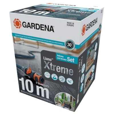 Image de Gardena Liano Xtreme 1/2 pouce, 10m set + sac : tuyau de jardin extrêmement robuste en tissu textile avec sac, intérieur PVC, léger, résistant aux intempéries (18468 20)