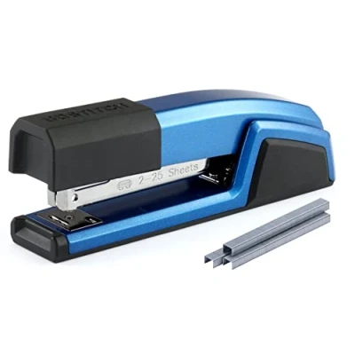 Image de Bostitch Office Epic Metal Agrafeuse 3 en 1, capacité de 25 feuilles, comprend 210 agrafes dans un compartiment rangement et dissolvant intégré,