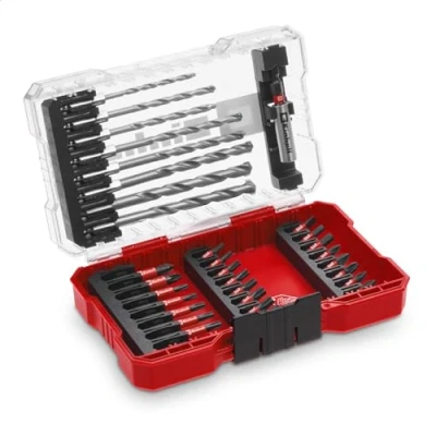 Image de Original Einhell M CASE Set de 33 embouts et forets à pierre résistant aux chocs (embouts 25 mm, 50 pierre, porte 60 y compris boîte rangement)