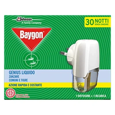 Image de Baygon Insecticide/Diffuseur Électrique Liquide/Recharge Moustiques/Moustiques Tigres 30 Nuits Genius 2 en 1