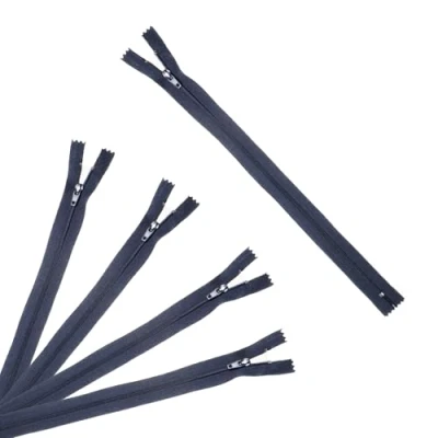 Image de Trimz Lot de 5 Fermetures éclair unidirectionnelles avec Dents 4 mm Bleu Marine 45 cm