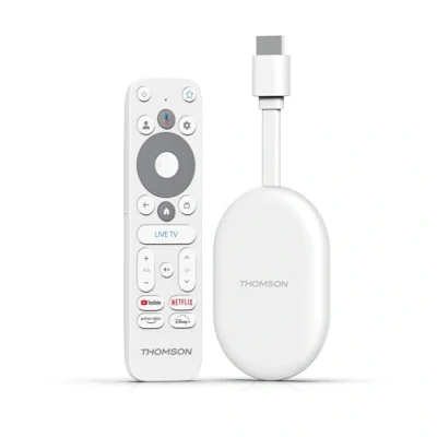 Image de THOMSON 150 Go CAST Clé de Diffusion 4K UHD Dolby Atmos Digital+ Contrôle Vocal Googlecast SDRAM 2 Flash 8 Adaptateur Secteur multiprise (2/3 Broches)