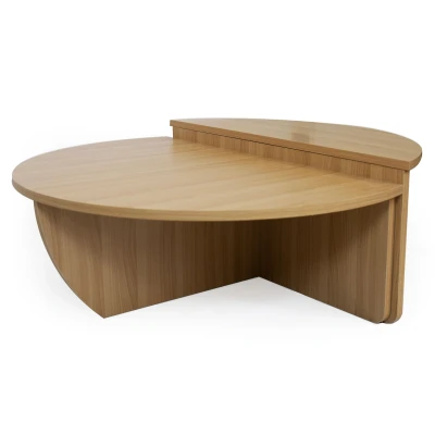 Image de Set de 2 tables basses design Glowik Chêne clair Menzzo