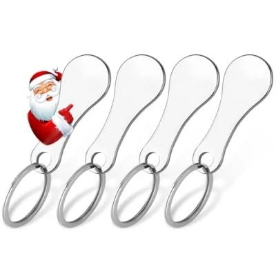 Image de Caddy jeton en Acier Inoxydable 4 Set Amovible Porte Clef Clé à Puce pour Panier d&#039;Achat