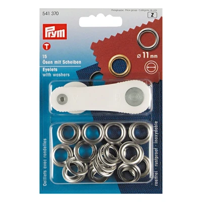 Image de Prym 541370 Anneaux Et Disques, Laiton, Argent, Durchmesser 11 mm