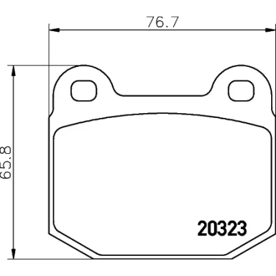 Image de HELLA 8DB 355 009 061 Jeu de plaquettes frein non préparé pour indicateur d&#039;usure LOTUS: Elise S1, Exige, S2, OPEL: Speedster