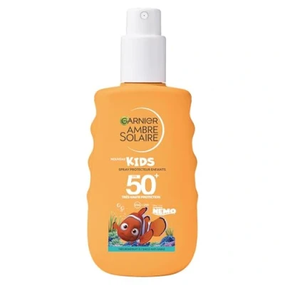 Image de GARNIER Ambre Solaire Spray Enfant Le Monde de Nemo Disney FPS 50+ Hydrate &amp; Protège des UVA, UVB UVA Longs Anti Sable À Base D&#039;Aloe Vera Peaux Sensibles 150 ml